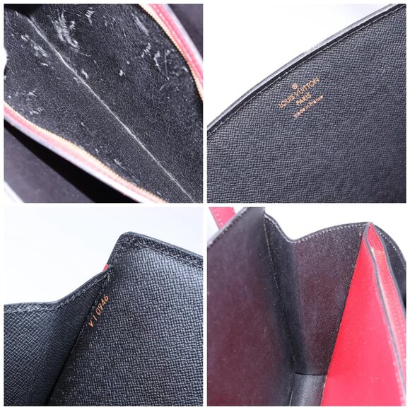 LOUIS VUITTON Epi Bicolor Varenne Hand Bag Black Red M52387 LV Auth 138674 - Picture 15 of 16